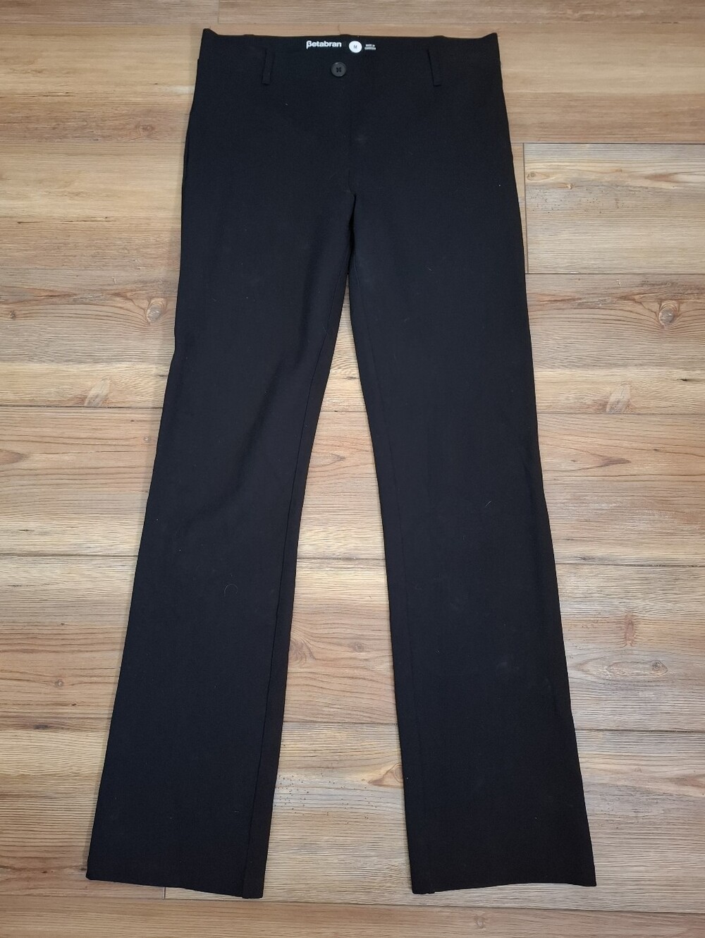 Betabrand Dress Pant Yoga Pants Straight-Leg Classic M Black